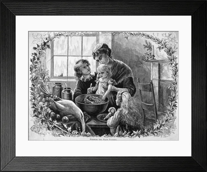 Framed Print : Stirring plum pudding Framed Print : Stirring plum pudding
