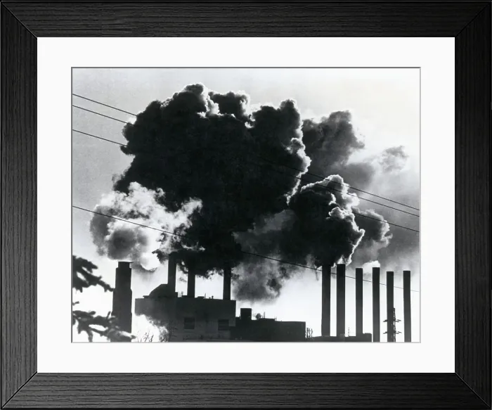 Framed Print : Smokestacks Emitting Smoke Framed Print : Smokestacks Emitting Smoke