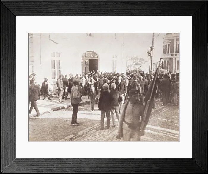 Framed Print : Armed Citizens During Revolution Framed Print : Armed Citizens During Revolution