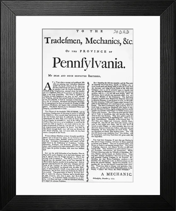 Framed Print : Opposition To The Tea Tax Of 1773 Framed Print : Opposition To The Tea Tax Of 1773