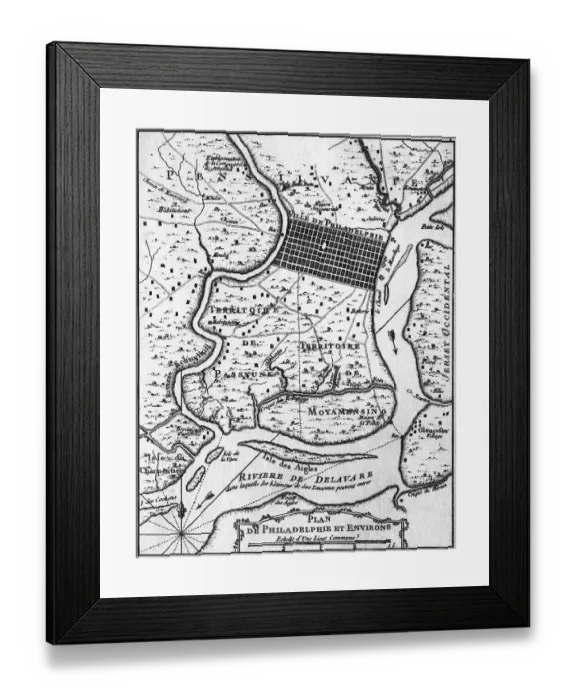 Framed Print : Old Map Of Philadelphia And Environs Framed Print : Old Map Of Philadelphia And Environs