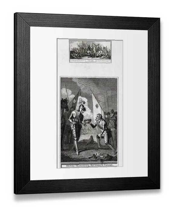 Framed Print : Henry VII After Winning Battle on Bosworth Field Framed Print : Henry VII After Winning Battle on Bosworth Field