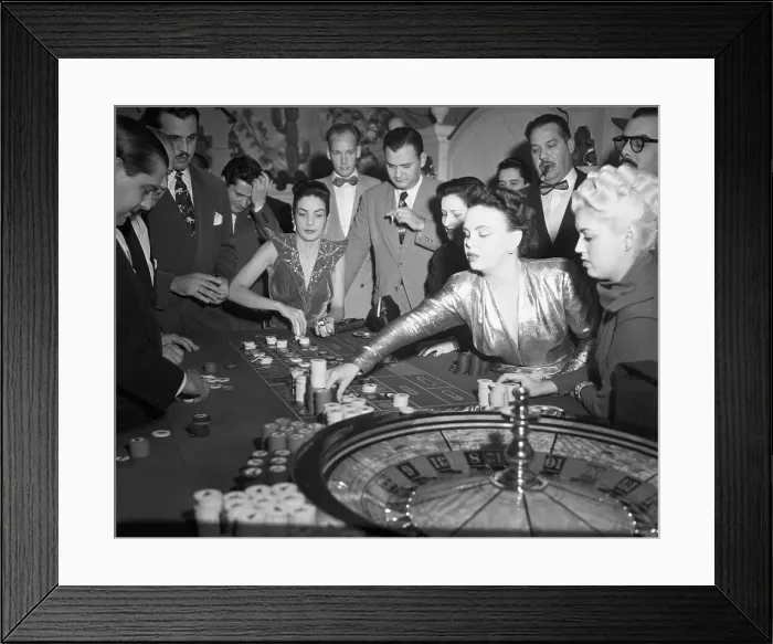 Framed Print : Customers Playing Roulette Framed Print : Customers Playing Roulette