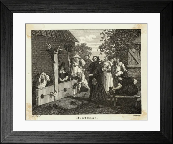 Framed Print : Offenders Being Punished in Stocks Framed Print : Offenders Being Punished in Stocks