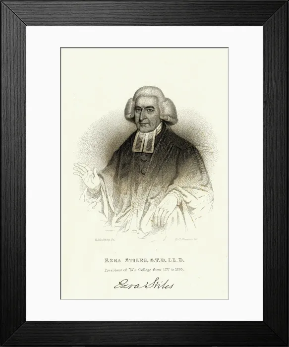 Framed Print : Portrait of Ezra Stiles Framed Print : Portrait of Ezra Stiles