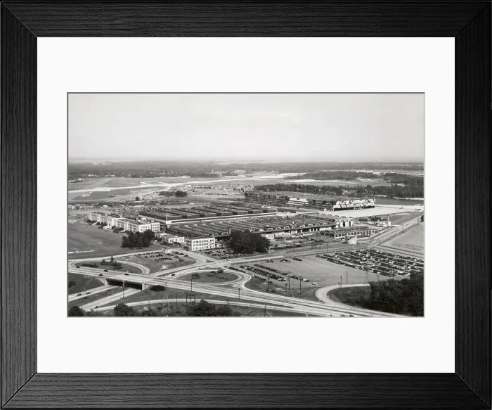 Framed Print : View of Glenn Martin Company Plant by Architect Albert Kahn Framed Print : View of Glenn Martin Company Plant by Architect Albert Kahn