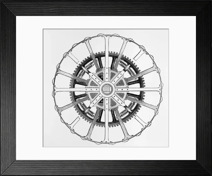 Framed Print : Wheel Engraving
