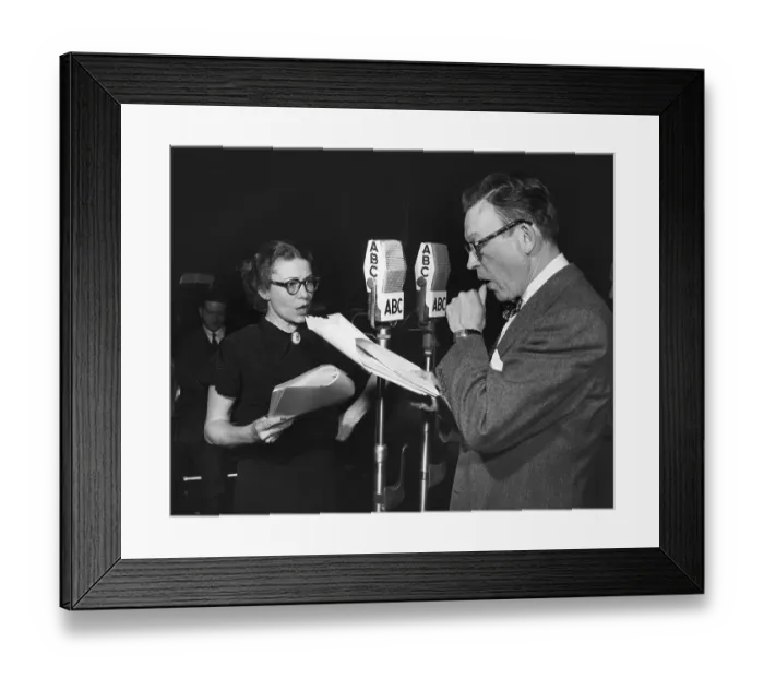 Framed Print : Ruth Gordon and Fred Allen on ABC Radio Framed Print : Ruth Gordon and Fred Allen on ABC Radio