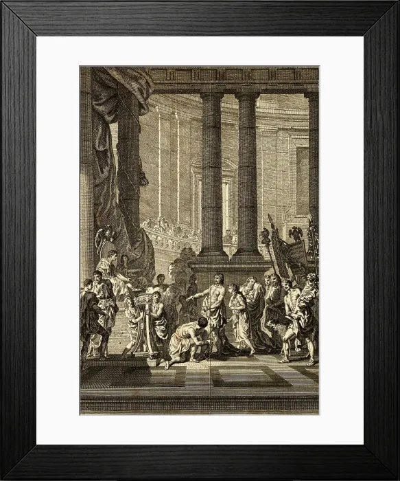 Framed Print : British Party Bowing to Emperor of Rome Framed Print : British Party Bowing to Emperor of Rome