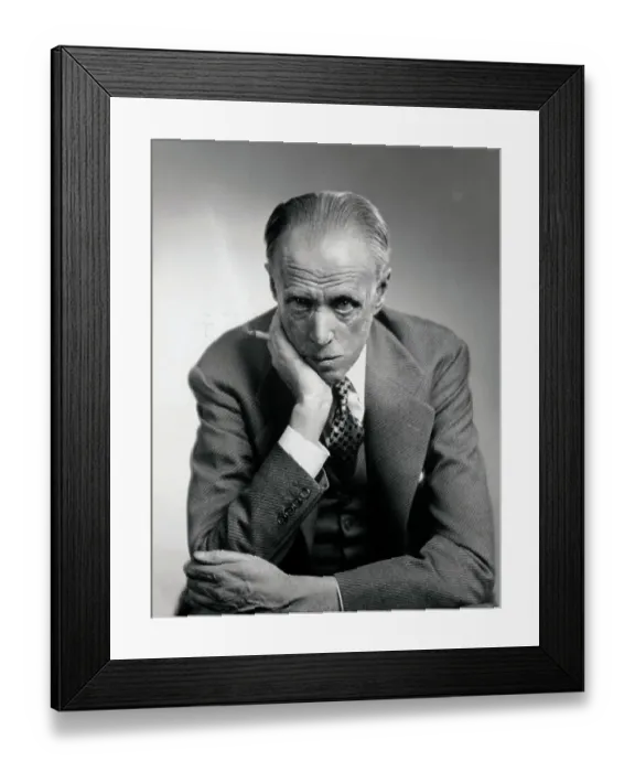 Framed Print : Portrait of Sinclair Lewis with Cigarette Framed Print : Portrait of Sinclair Lewis with Cigarette