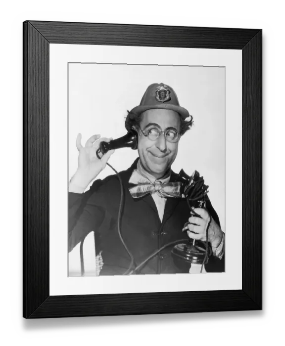 Framed Print : Ed Wynn Listening to Telephone Framed Print : Ed Wynn Listening to Telephone