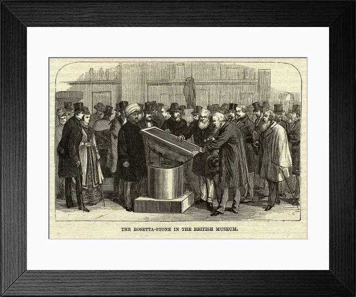 Framed Print : The Rosetta Stone in the British Museum