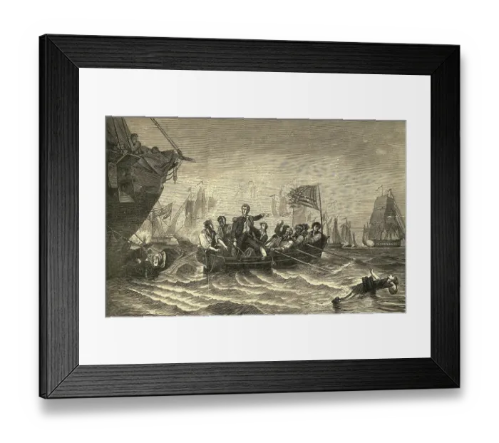 Framed Print : Commodore Perry at Battle of Lake Erie Framed Print : Commodore Perry at Battle of Lake Erie