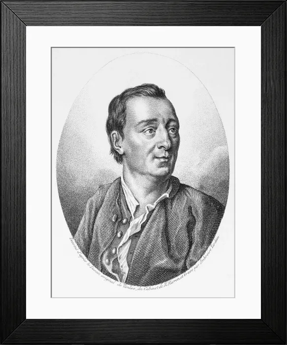 Framed Print : Portrait of Denis Diderot Framed Print : Portrait of Denis Diderot