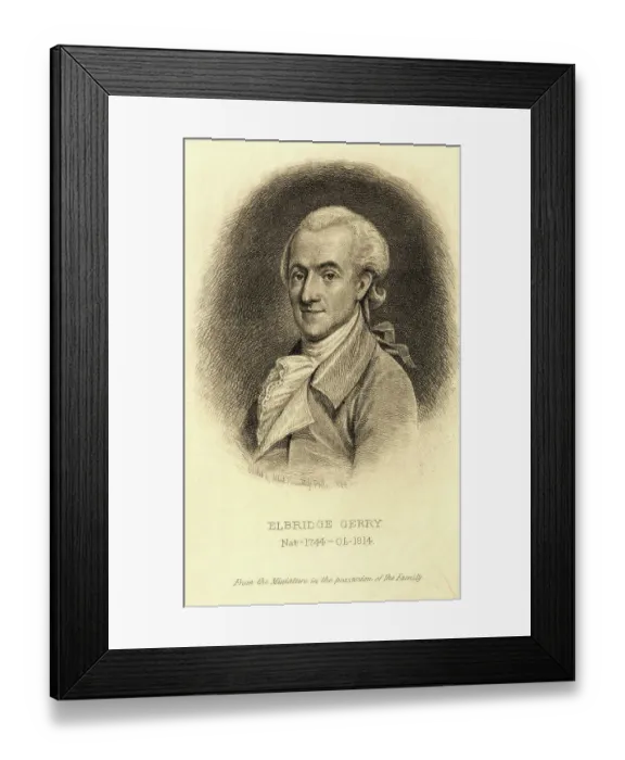 Framed Print : Vice President of united States and Signer of Declaration of Independence Eldbridge Gerry Framed Print : Vice President of united States and Signer of Declaration of Independence Eldbridge Gerry