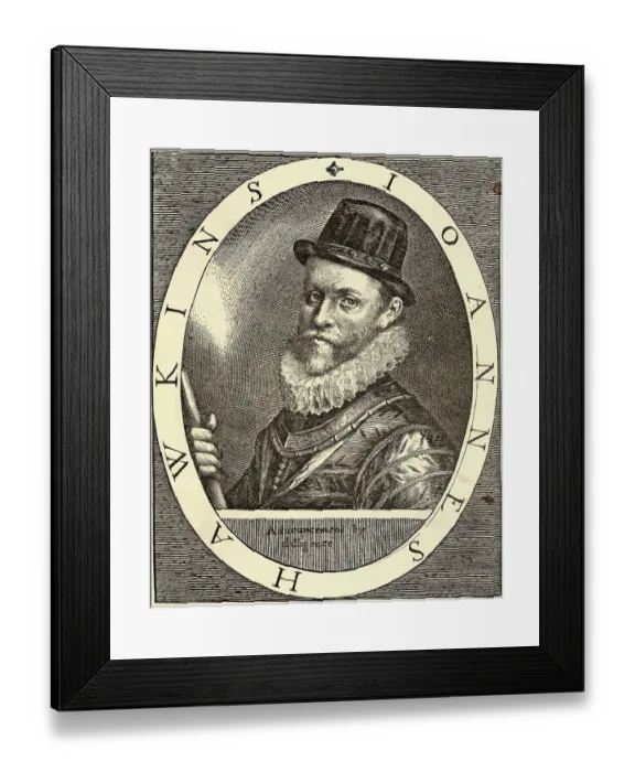 Framed Print : Naval Administration and Commander Sir John Hawkins Framed Print : Naval Administration and Commander Sir John Hawkins