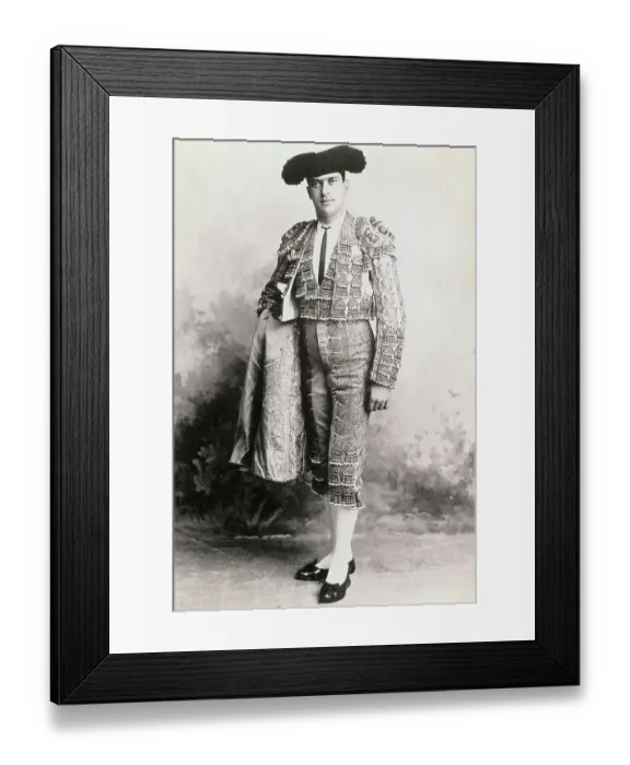 Framed Print : Bullfighter Thomas Da Rocha Posing in Costume Framed Print : Bullfighter Thomas Da Rocha Posing in Costume