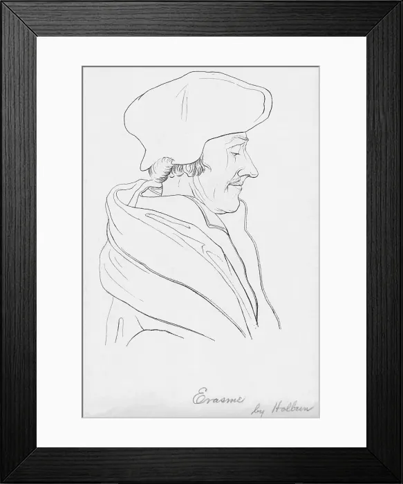 Framed Print : Portrait of Desiderius Erasmus Framed Print : Portrait of Desiderius Erasmus