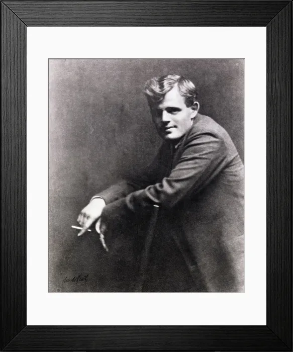 Framed Print : Jack London Holding Cigarette Framed Print : Jack London Holding Cigarette
