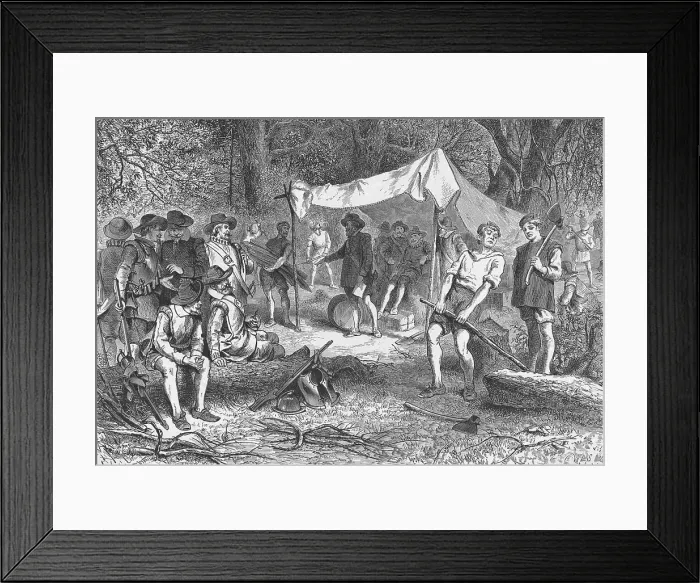Framed Print : Settlers Gathering Wood Framed Print : Settlers Gathering Wood