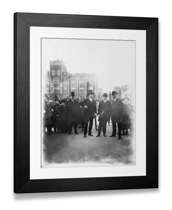 Framed Print : People Greeting Roald Amundsen Framed Print : People Greeting Roald Amundsen