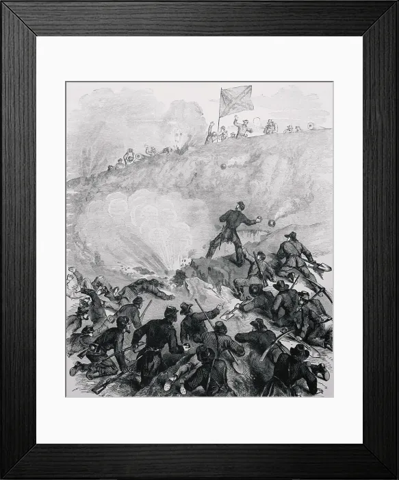 Framed Print : Soldiers Throwing Hand Grenades