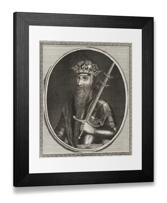 Framed Print : Edward III Holding Sword Framed Print : Edward III Holding Sword