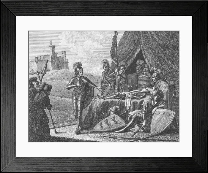 Framed Print : Death Scene for Richard the Lion-Heart Framed Print : Death Scene for Richard the Lion-Heart