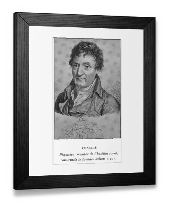 Framed Print : Portrait of Jacques Charles Framed Print : Portrait of Jacques Charles