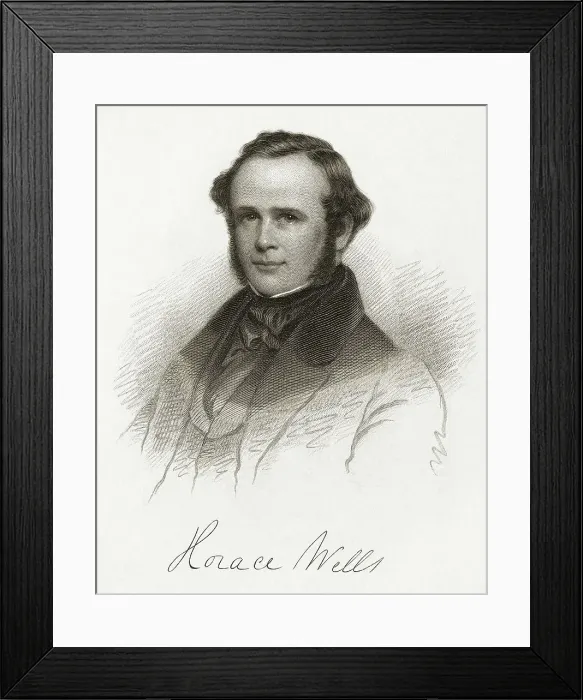 Framed Print : Portrait of Dentist Horace Wells Framed Print : Portrait of Dentist Horace Wells