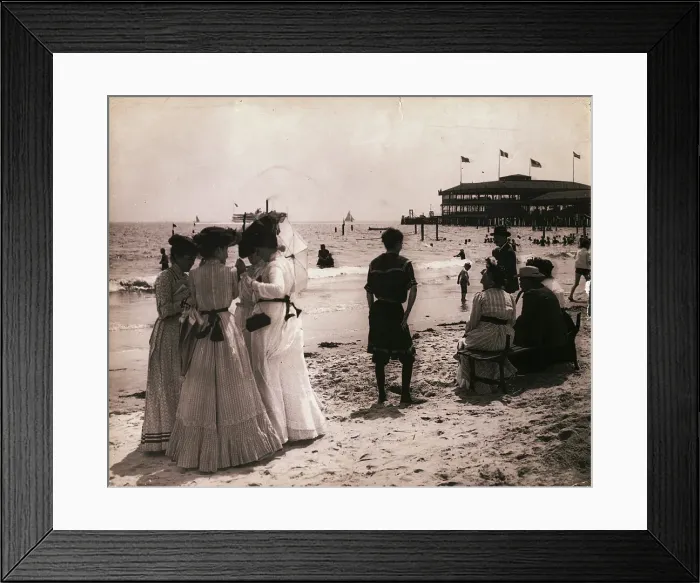 Framed Print : Coney Island Beach ca. 1900