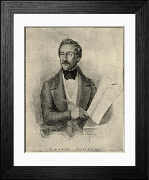 Framed Print : Italian Composer Donizetti Framed Print : Italian Composer Donizetti