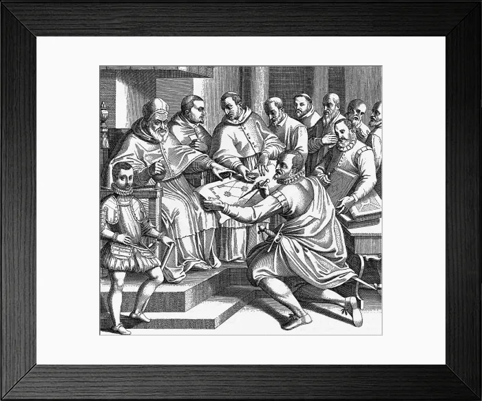 Framed Print : Pope Sixtus V with Architects Framed Print : Pope Sixtus V with Architects