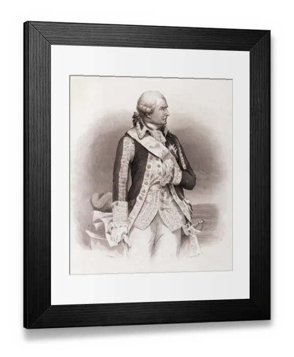 Framed Print : Portrait of Count of Rochambeau Framed Print : Portrait of Count of Rochambeau