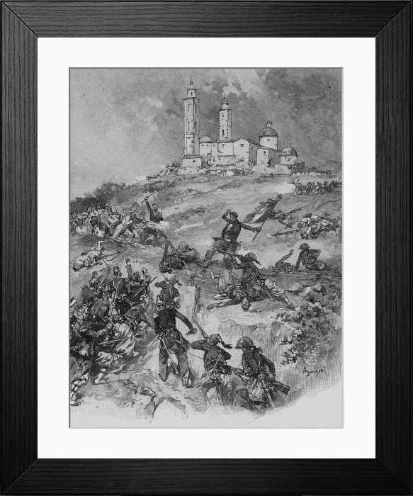 Framed Print : French Forces Storming Fort Guadalupe Framed Print : French Forces Storming Fort Guadalupe