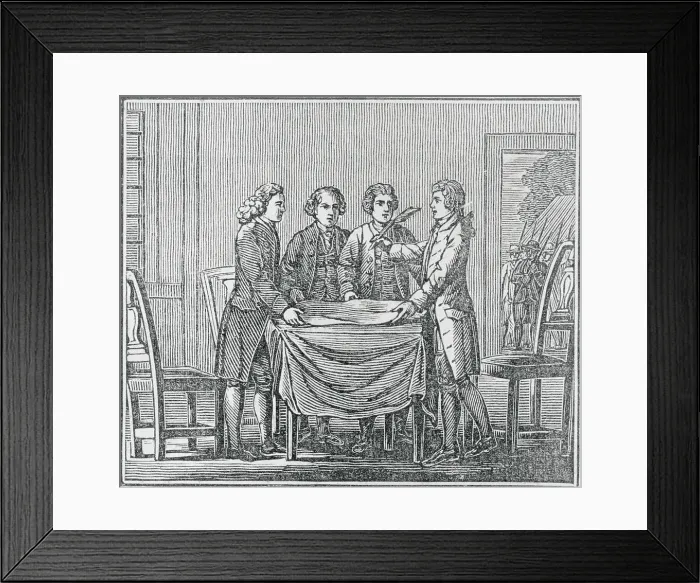 Framed Print : Print of European Kings Meeting Together Framed Print : Print of European Kings Meeting Together
