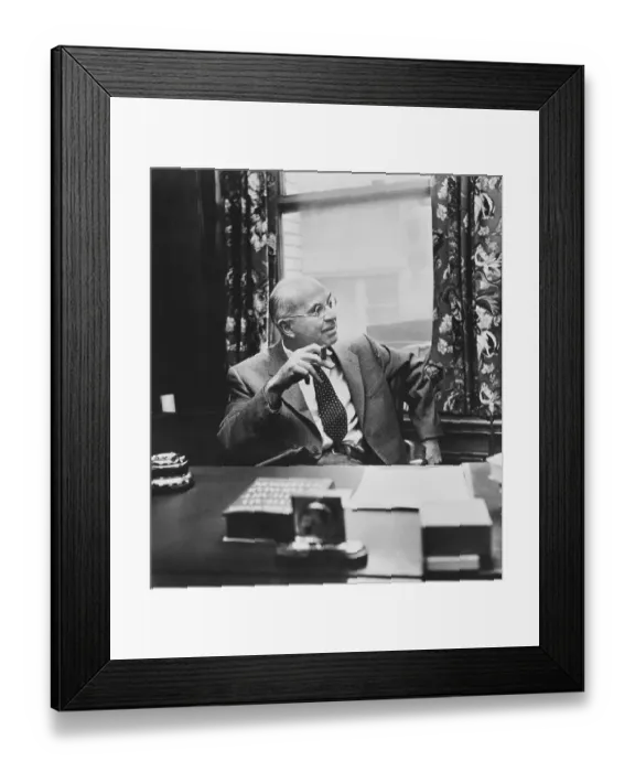 Framed Print : John Dos Passos Smoking a Cigar Framed Print : John Dos Passos Smoking a Cigar
