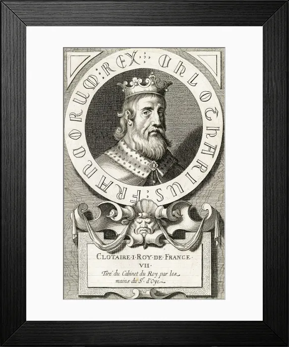 Framed Print : Clotaire I Roy de France Engraving Framed Print : Clotaire I Roy de France Engraving