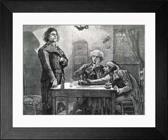 Framed Print : DANTON, ROBESPIERRE, AND MARAT IN THE WINE SHOP Framed Print : DANTON, ROBESPIERRE, AND MARAT IN THE WINE SHOP