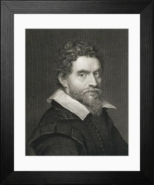 Framed Print : Engraved Portrait of Ben Jonson