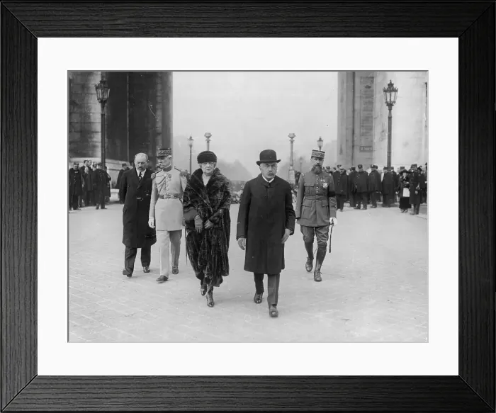 Framed Print : Alexander Millerand W / Wife And General Framed Print : Alexander Millerand W / Wife And General