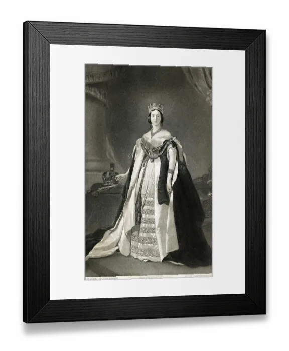 Framed Print : Full Length Portrait Of Queen Victoria