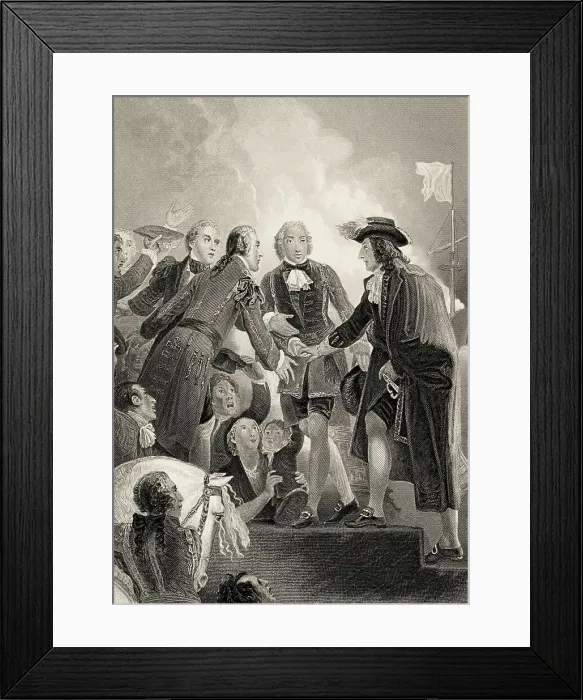 Framed Print : Arrival of William III King of England at Torbay Framed Print : Arrival of William III King of England at Torbay