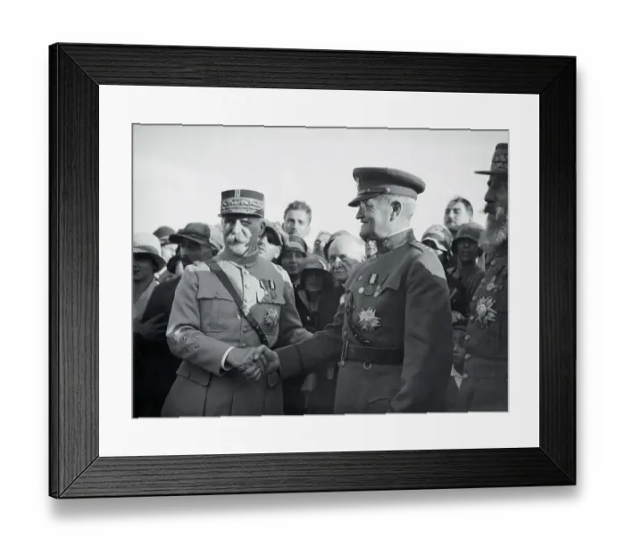 Framed Print : General Pershing with Marshal Petain Framed Print : General Pershing with Marshal Petain