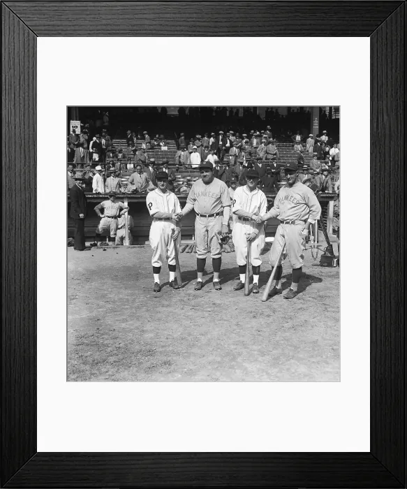 Framed Print : Yankee Baseball Players Framed Print : Yankee Baseball Players