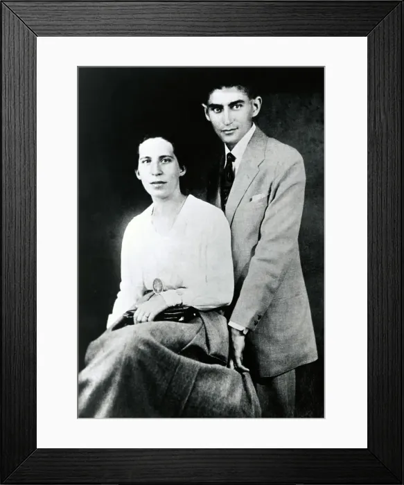 Framed Print : Portrait of Franz Kafka and Felice Bauer