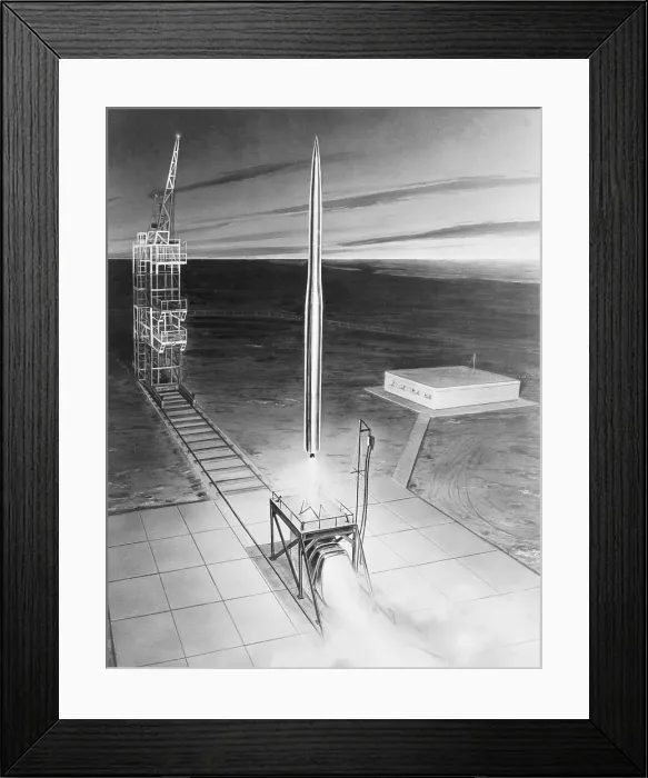 Framed Print : Drawing of a Rocket Vehicle Framed Print : Drawing of a Rocket Vehicle