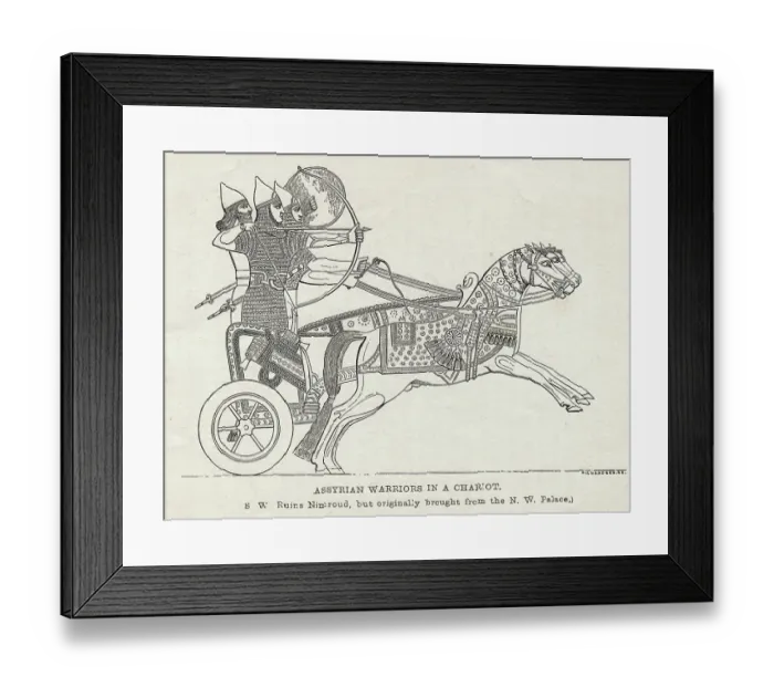 Framed Print : Warriors in a Chariot Framed Print : Warriors in a Chariot