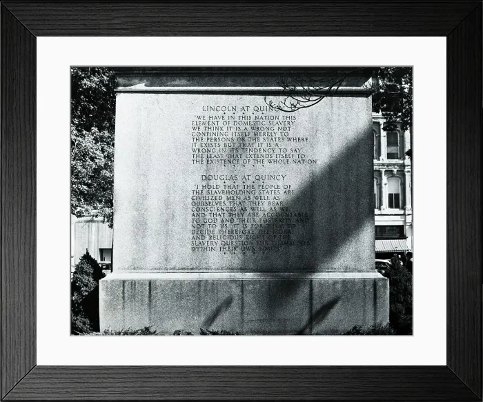 Framed Print : Lincoln / Douglas Debate Quotations Framed Print : Lincoln / Douglas Debate Quotations
