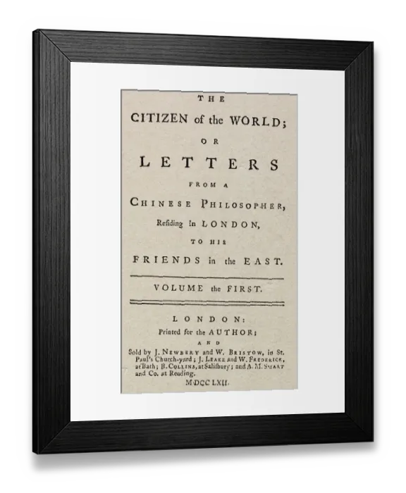 Framed Print : Citizen of the World Book Cover